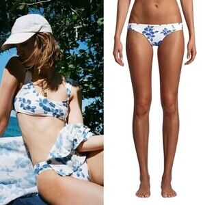 New! Solid & Striped The Elle Aloha Text Floral Tropical Hawaiian Bikini Bottom